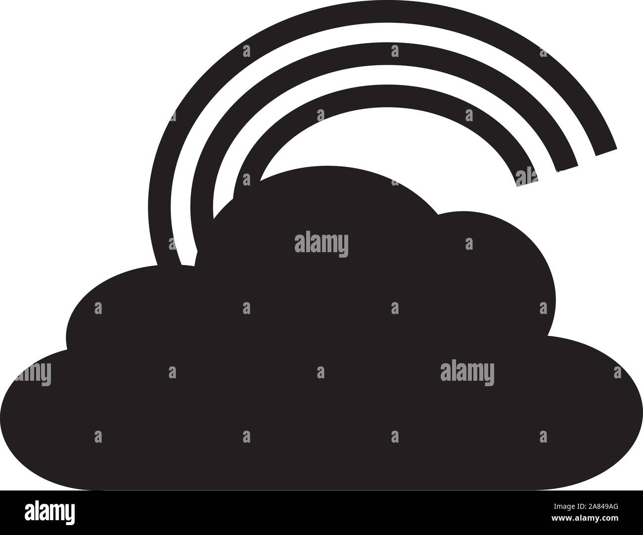 rainbow icon on white background. rainbow sign. flat style design Stock ...