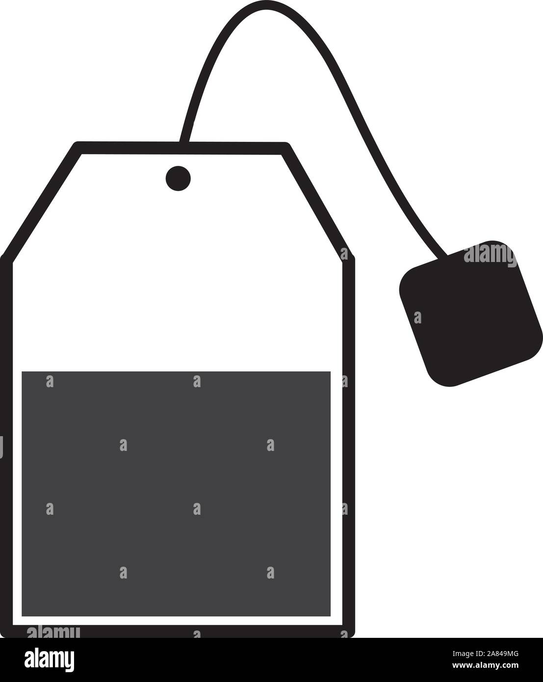 tea bag sign. tea bag icon on white background. flat style design Stock