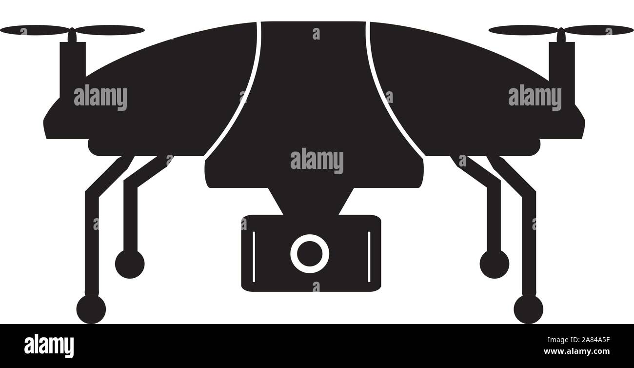 drone icon flat design style. drone on white background Stock Vector ...