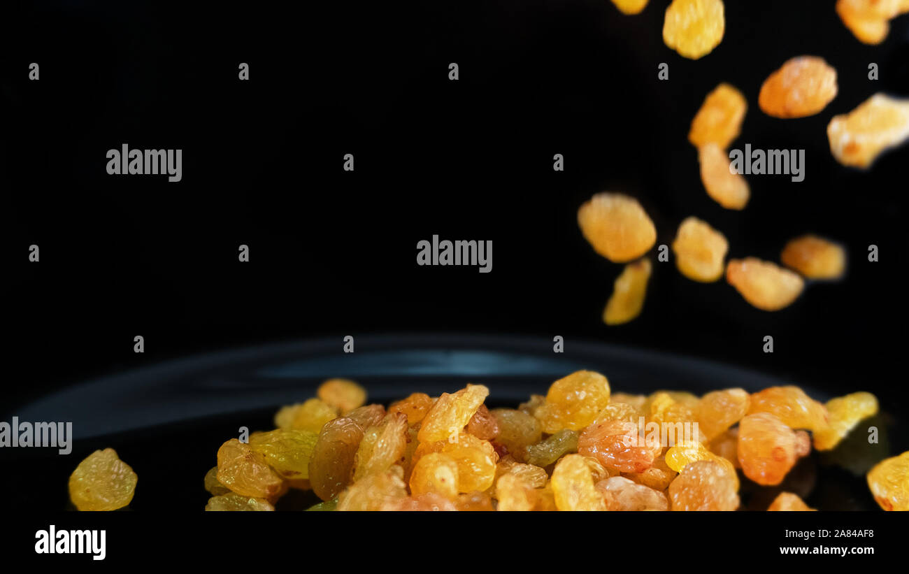 Even dry raisins look very juicy and attractive in macro version. Dried ...