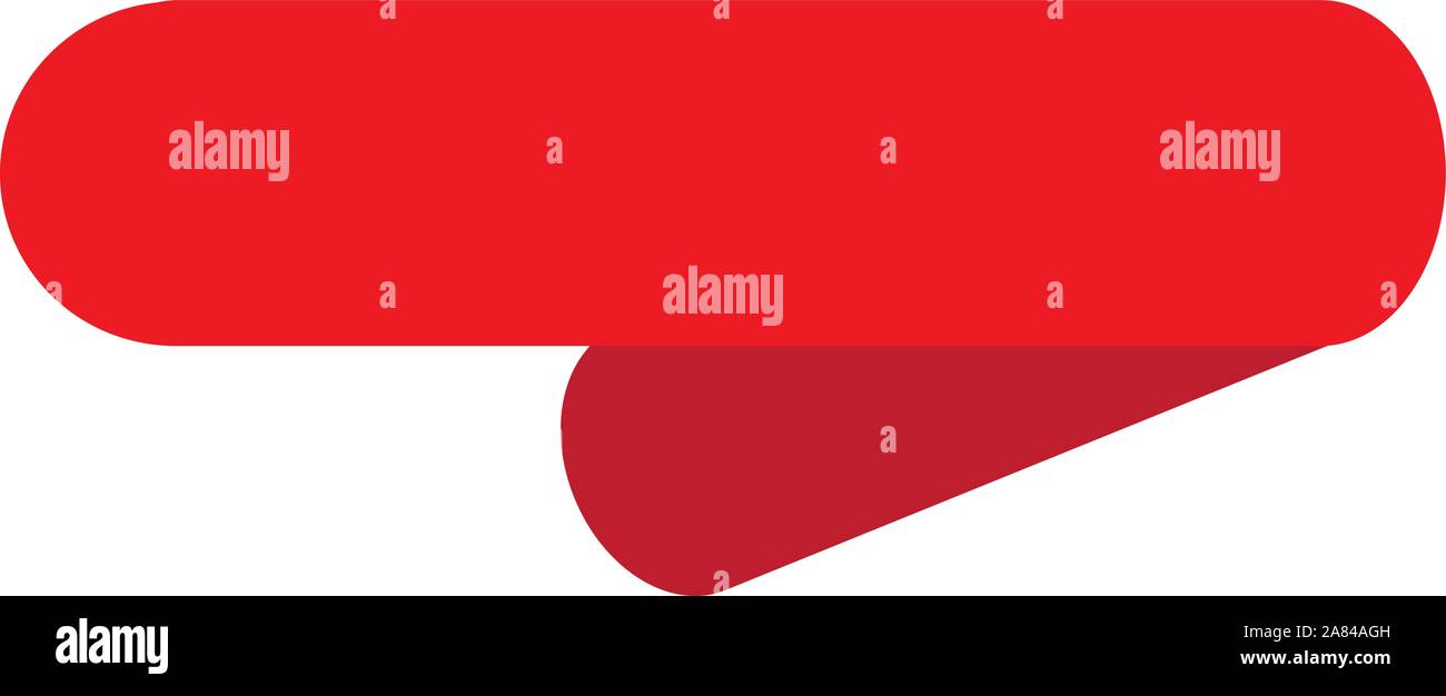 red ribbon banner on white background. red ribbon banner sign. red ...