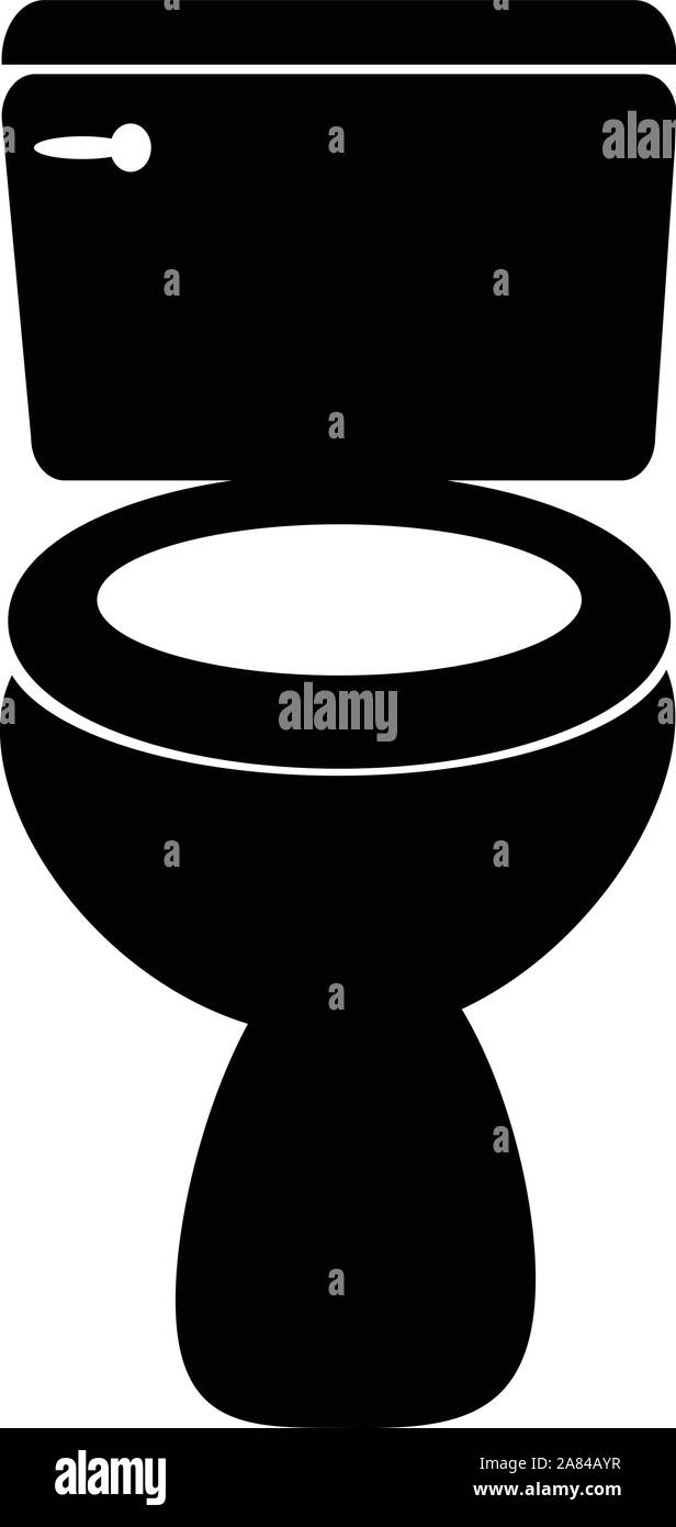 Toilet icon on white background. flush toilet symbol. Toilet sign Stock