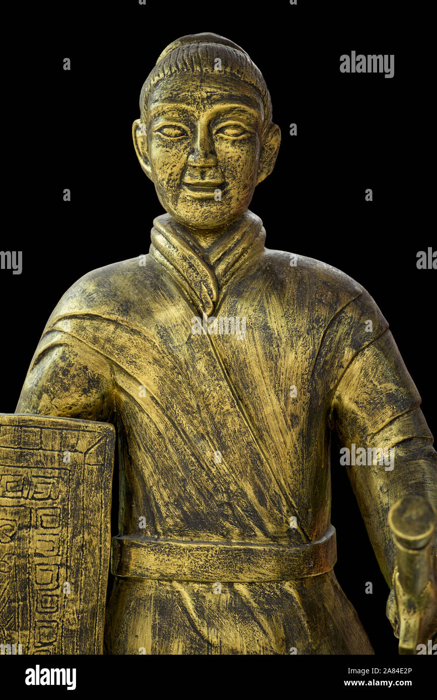 Bronze statue of an ancient Chinese warrior Stock Photo Alamy