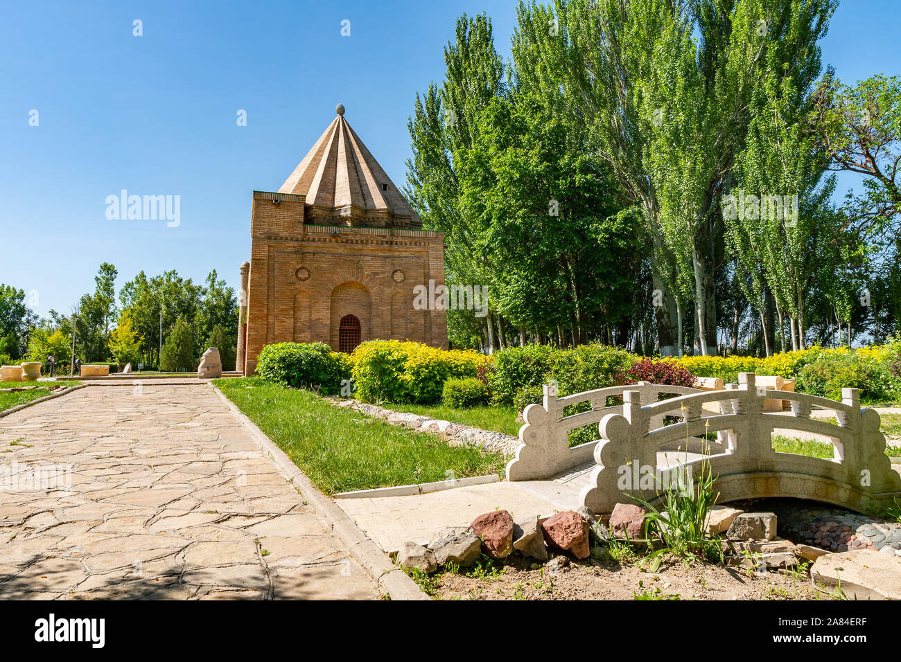 Taraz Aisha Bibi and Babazha Khatun Mausoleum Picturesque Breathtaking View  of the Site on a Sunny Blue Sky Day Stock Photo - Alamy