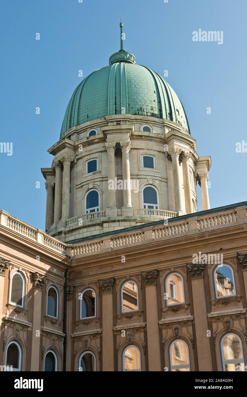Dome of The Royal Palace. Castle District, Budapest Stock Photo