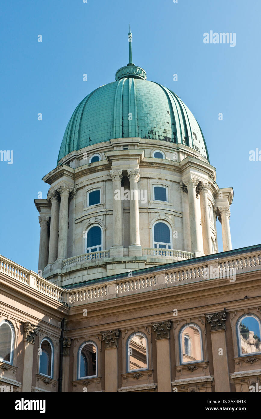 Dome of The Royal Palace. Castle District, Budapest Stock Photo