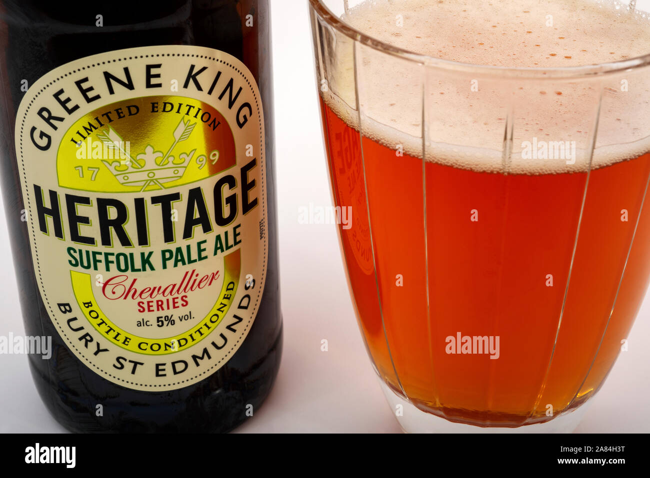 Greene King Heritage Suffolk Pale Ale Stock Photo