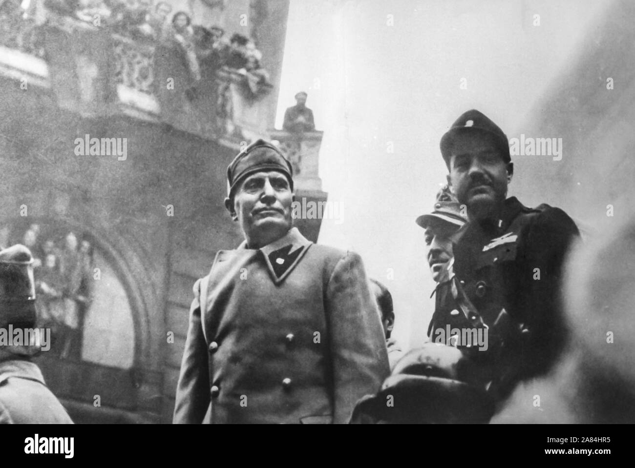 benito mussolini, alessandro pavolini, milano, 16th december 1944 Stock Photo