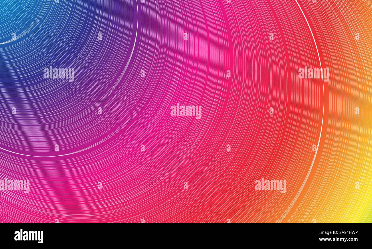 Abstract colorful background with lines and circles. Vector ...