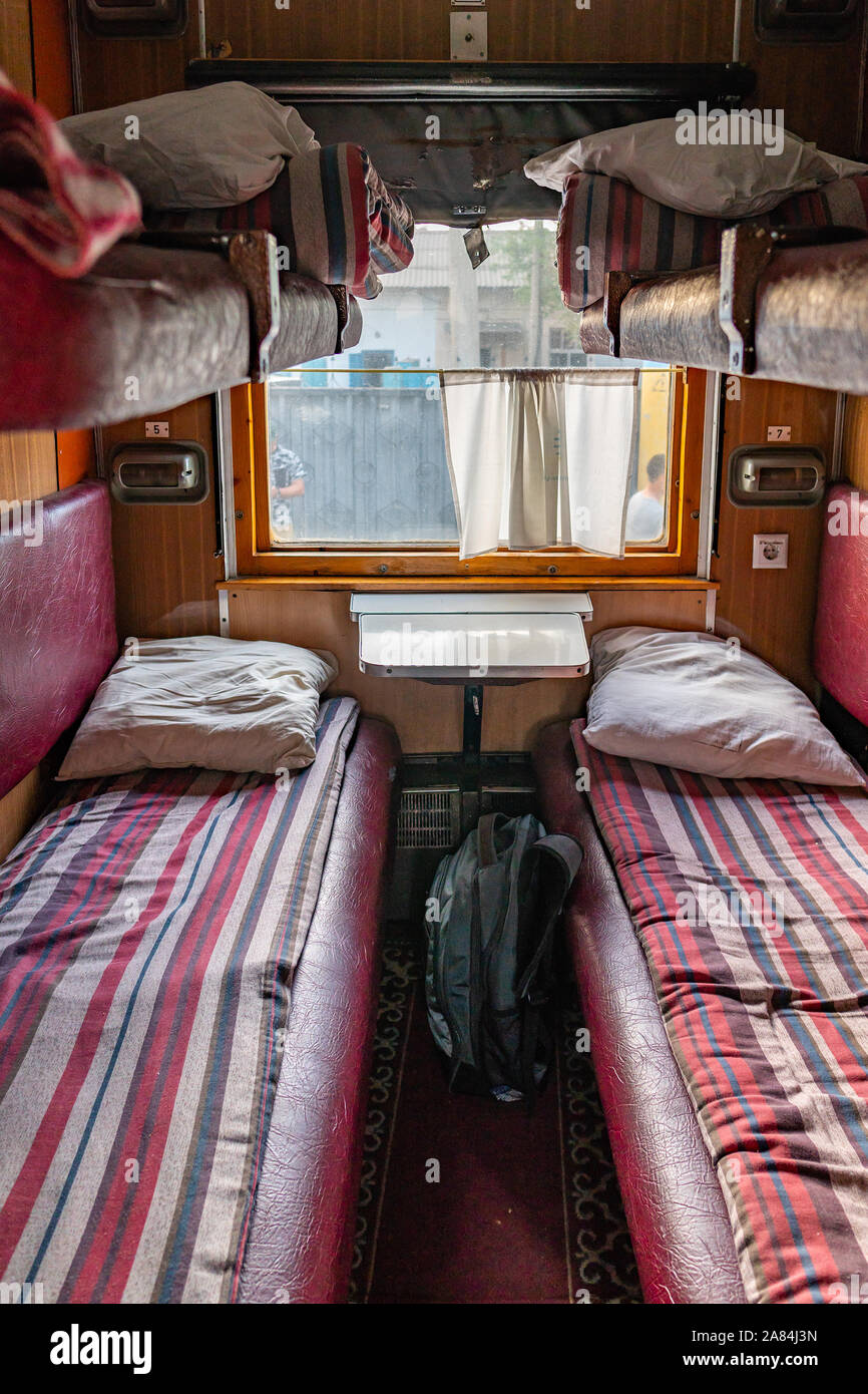 Taraz Vokzaly Railway Station View of the Interior Bedroom Cabin