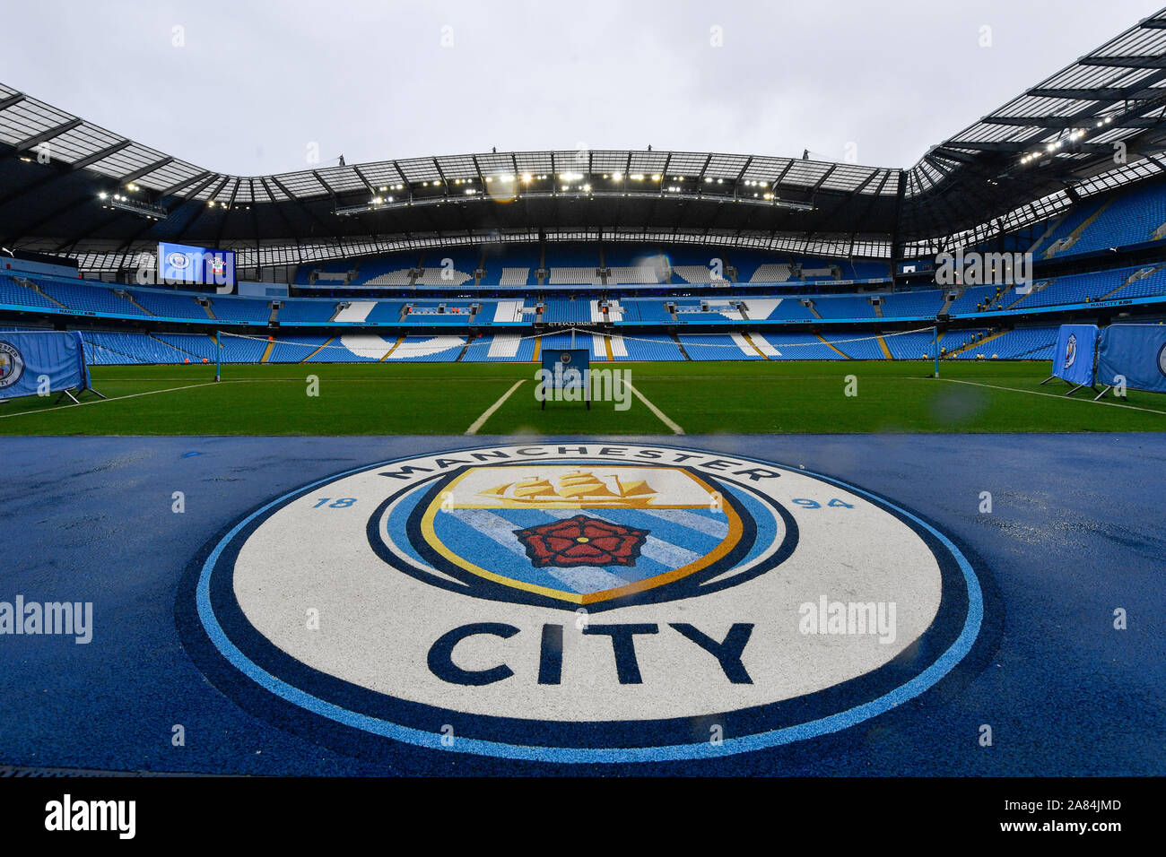 2nd November 2019, Etihad Stadium, Manchester, England; Premier League, Manchester  City v Southampton : A general view of the Etihad Stadium Credit: Simon  Whitehead/News Images Stock Photo - Alamy, image size:1300x956