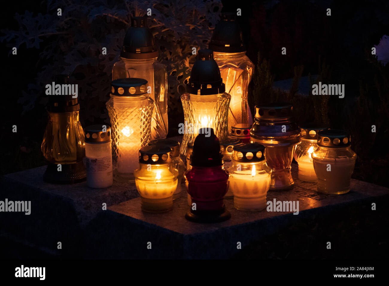 Candles and lanterns Stock Photo Alamy