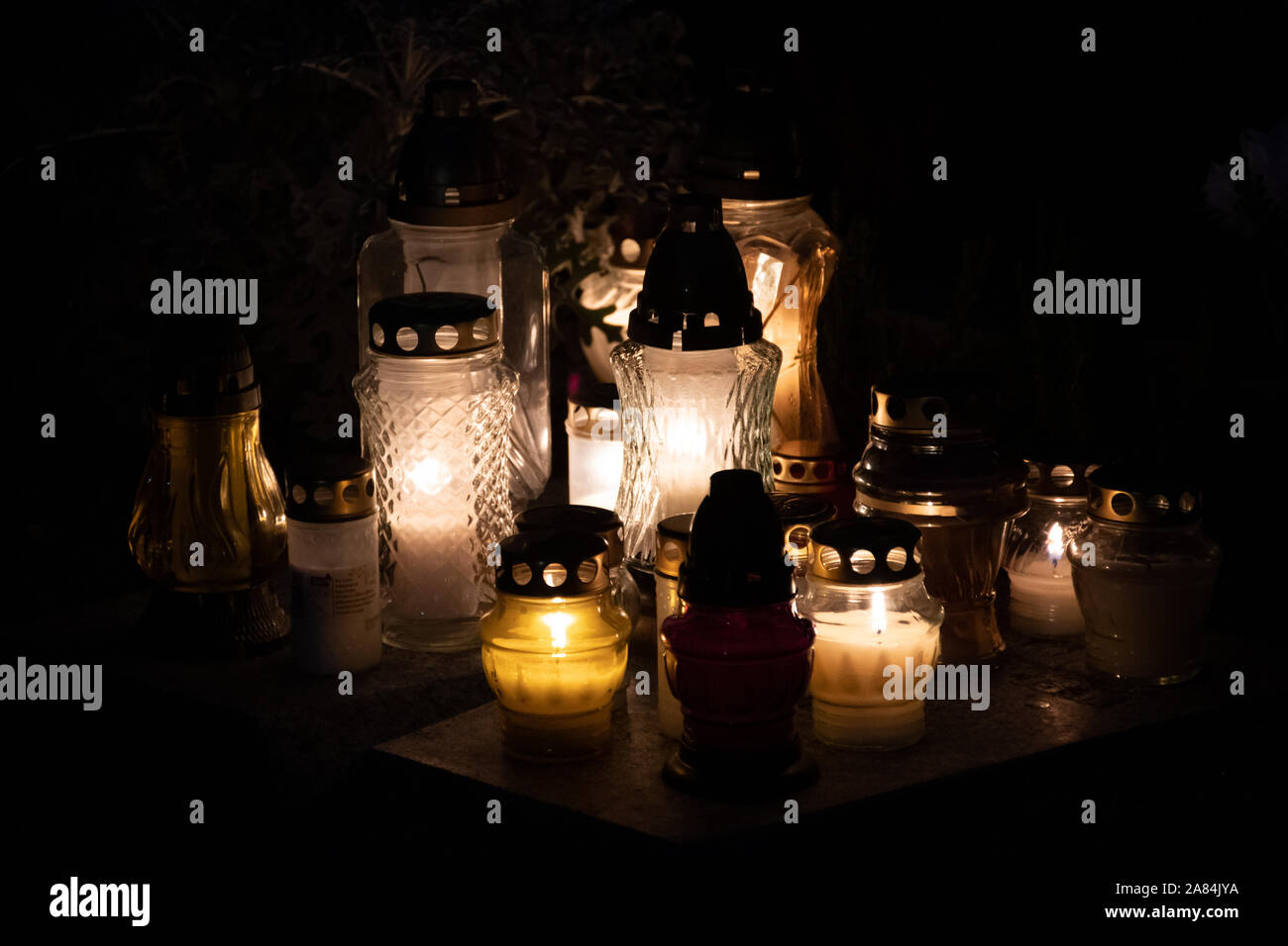 Candles and lanterns Stock Photo Alamy