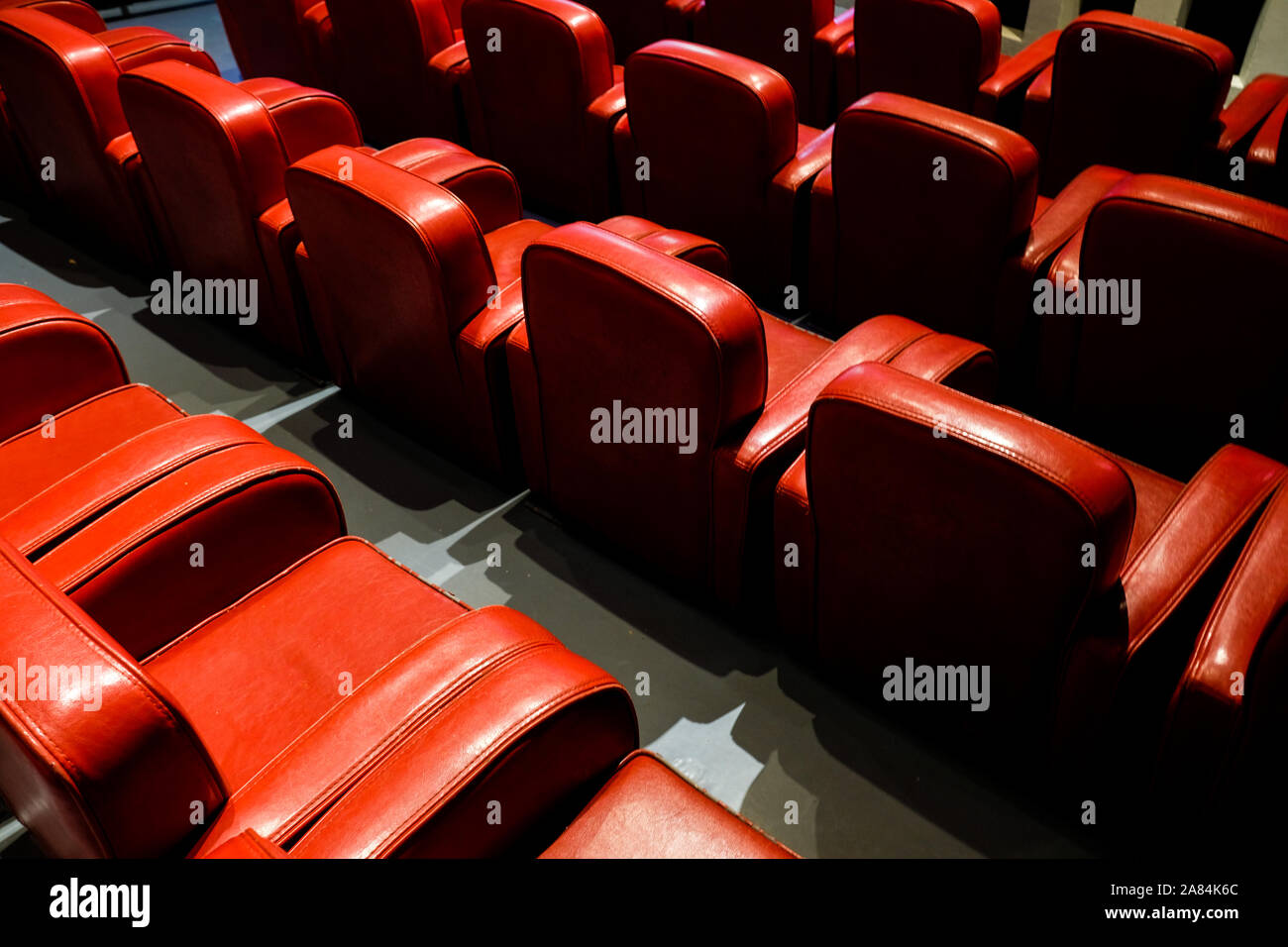 Theater leather seats, Paris Stock Photo