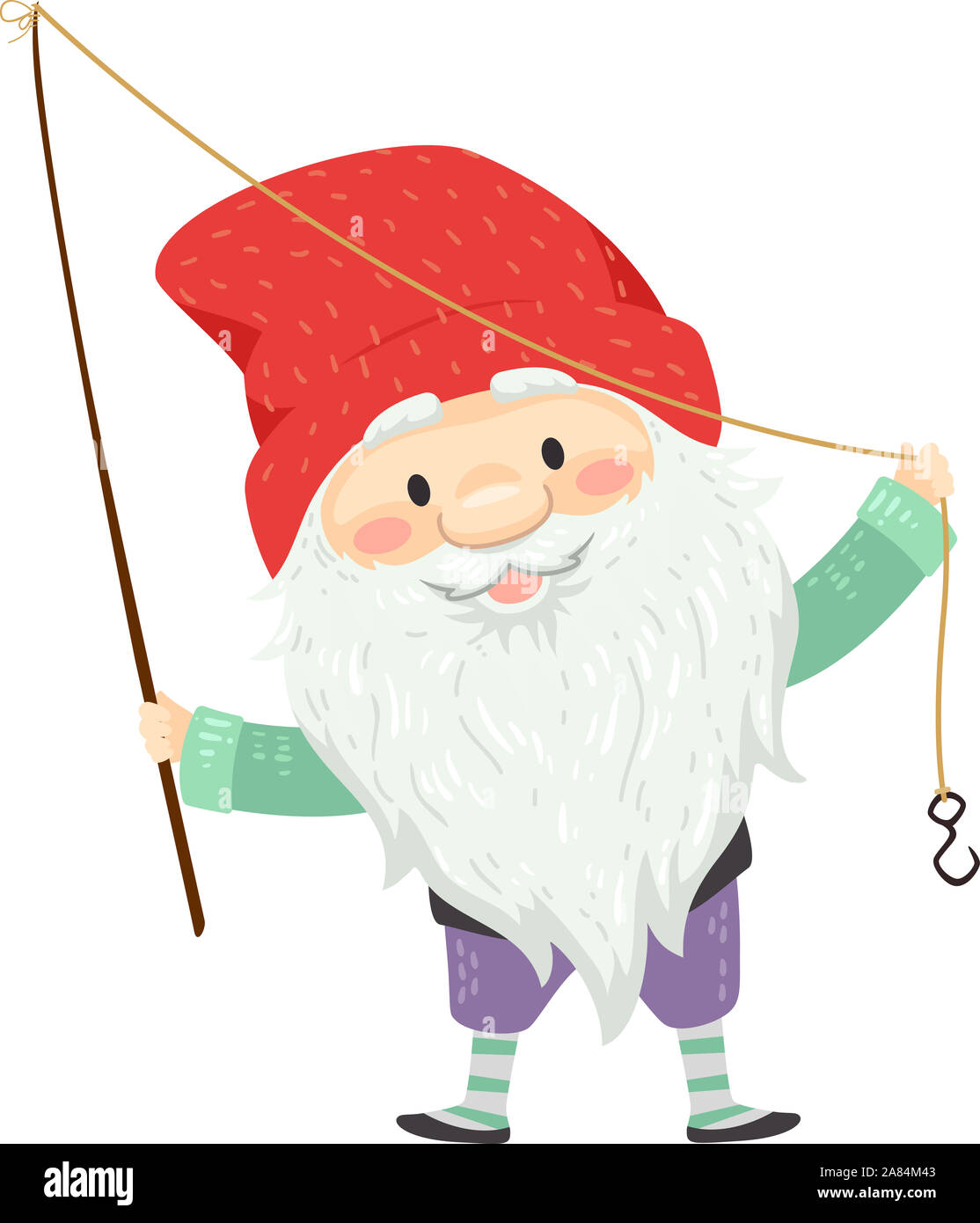 Illustration of an Icelandic Yule Lad with Long White Beard and ...