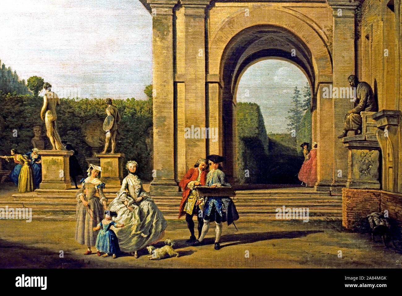 The Villa Ludovisi Park 1749 Claude Joseph Vernet 1714-1789 France French (detail) Stock Photo