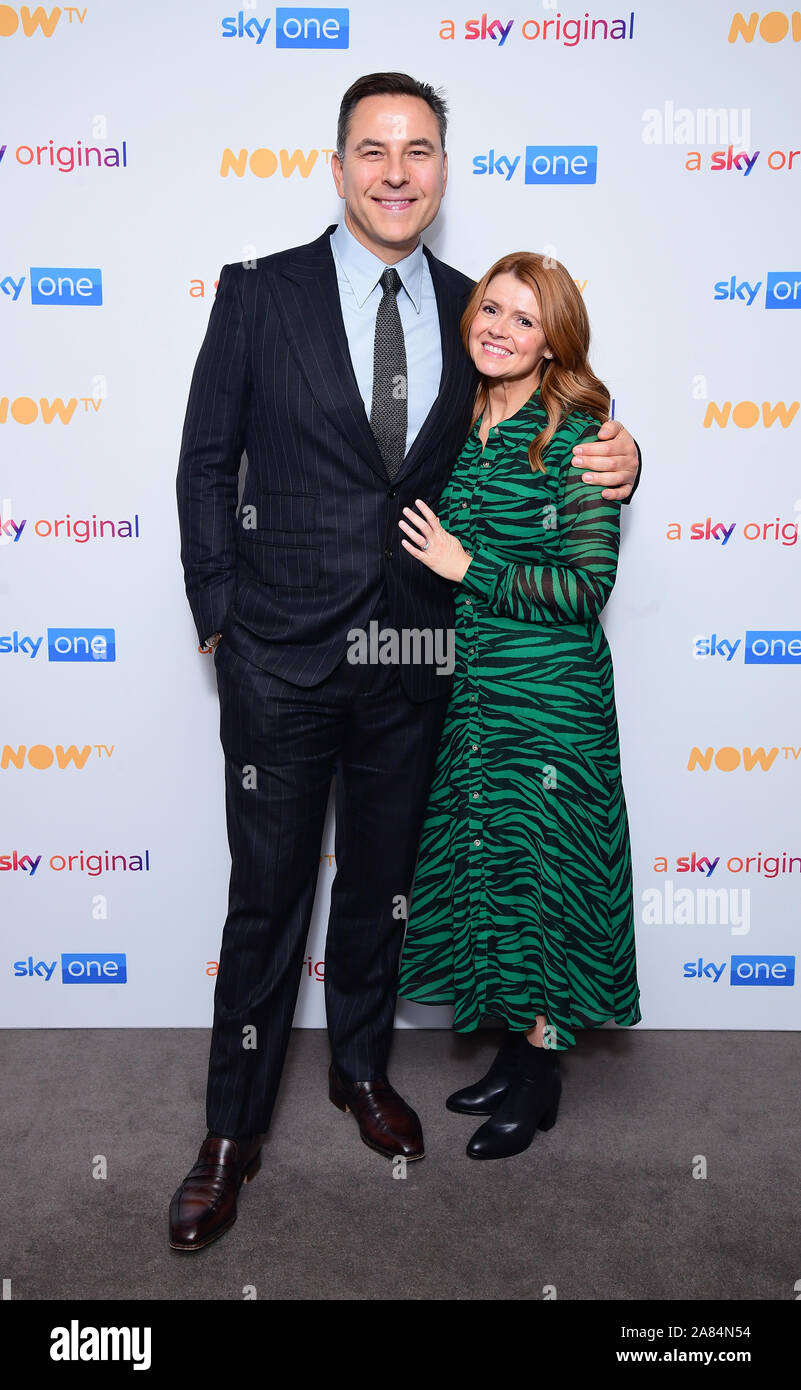 David Walliams And Sian Gibson At A Screening For Cinderella After Ever After On Sky One And Now Tv At The Bulgari Hotel In London Picture Date Wednesday November 6 2019 Photo