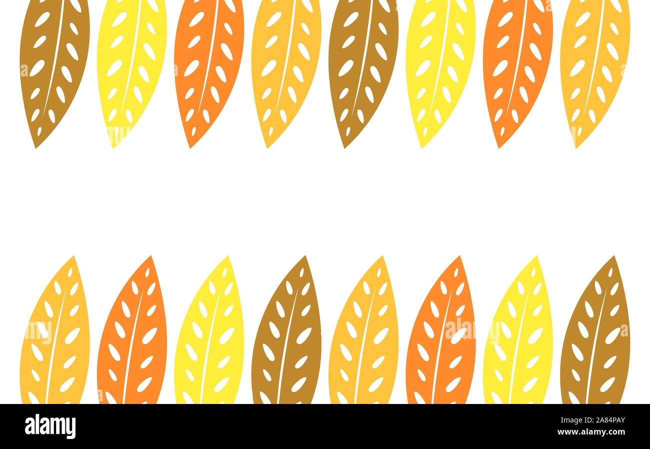 Autumn leaves frame background. Vector illustration Stock Vector Image ...