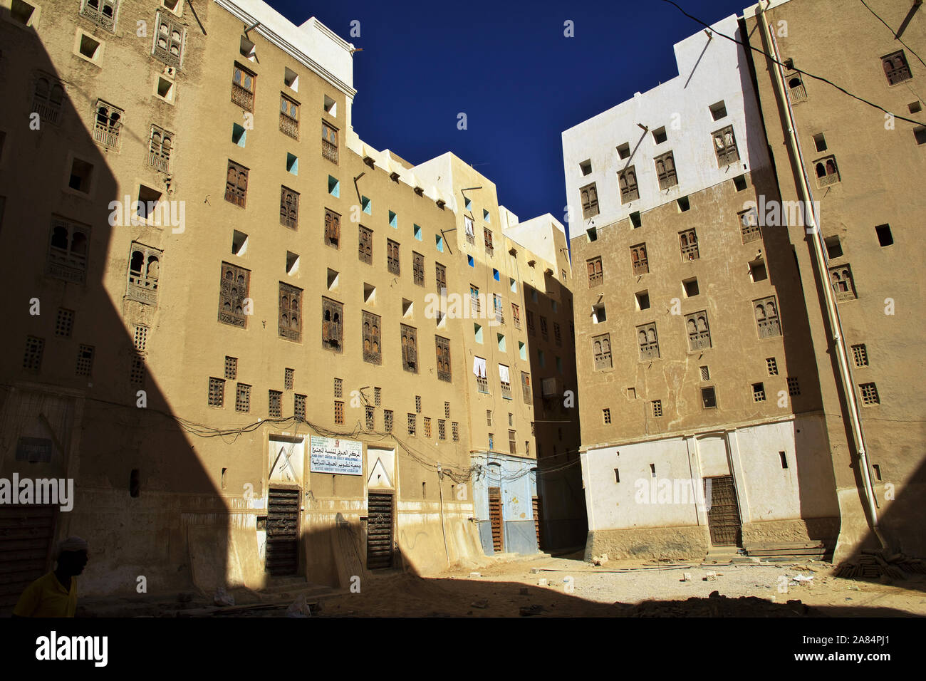 The city of medieval skyscrapers, Shibam, Wadi Hadramaut, Yemen Stock Photo