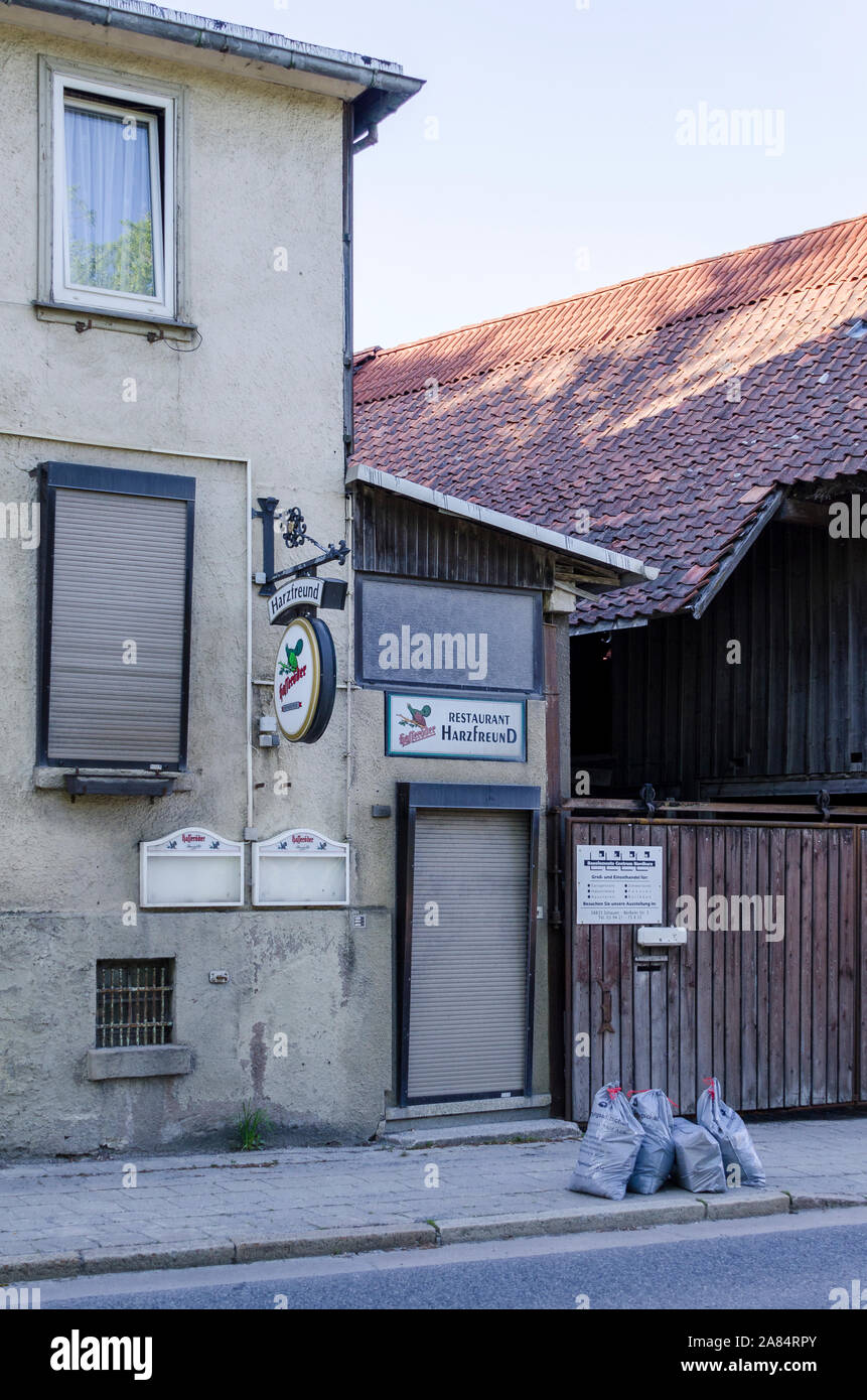 Verlassenes Lokal, in Elbingerode, Harz, Sachsen-Anhalt, Deutschland Stock Photo