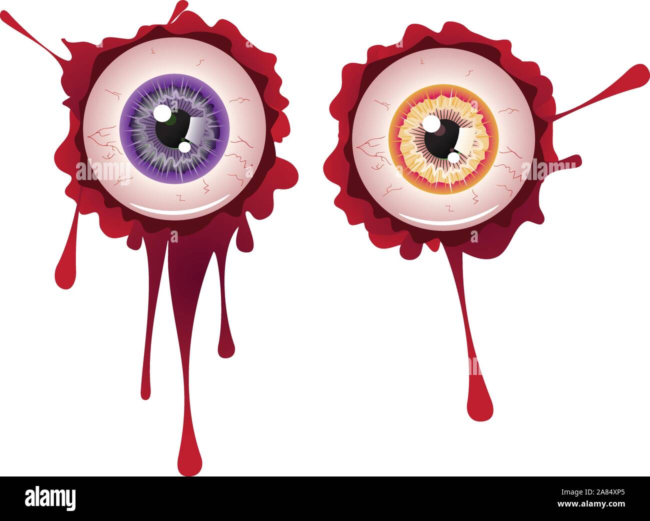 7. "Spooky Halloween Nail Art: Eyeball and Blood Splatter" - wide 1