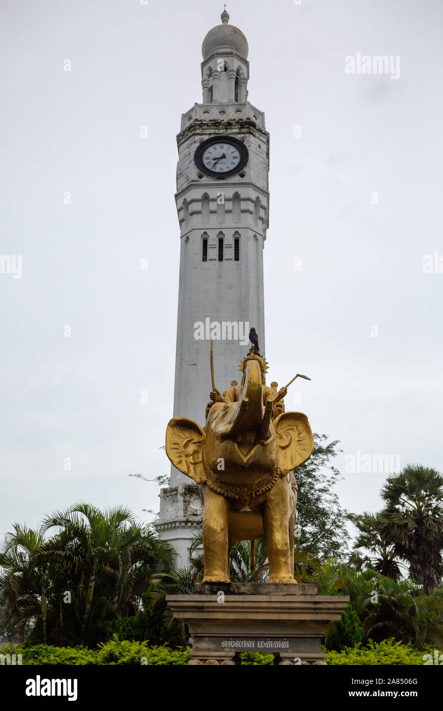 The clock tower Jaffna Stock Photo