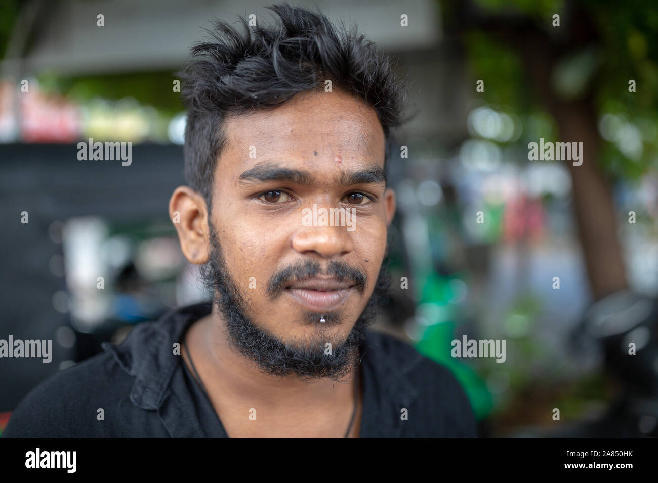Portrait of Sri Lankan guys Trincomalee Stock Photo