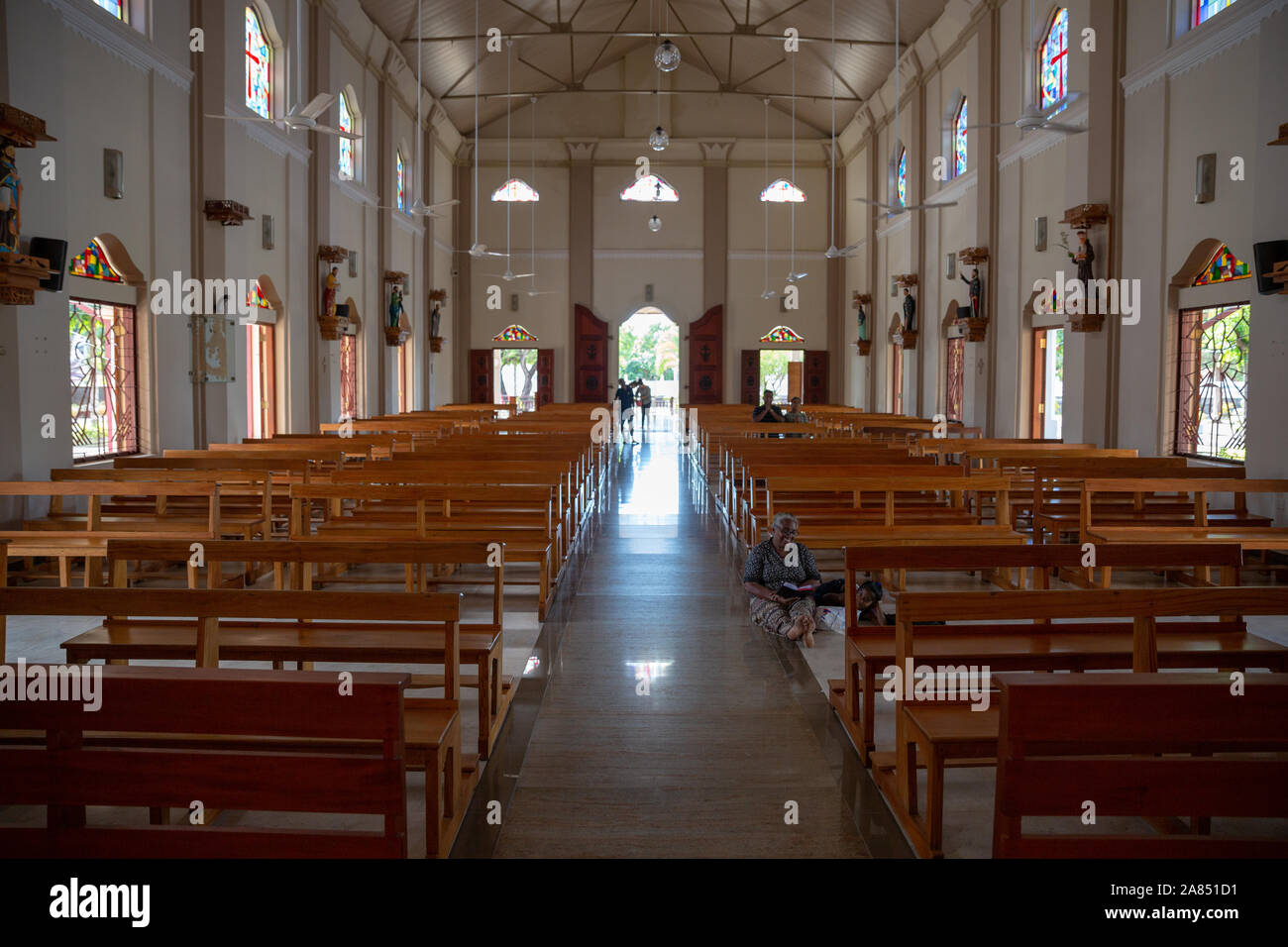 St. Sebastian's Church in the Archdiocese of Colombo. It is located in Katuwapitiya, Negombo Sri Lanka. Stock Photo