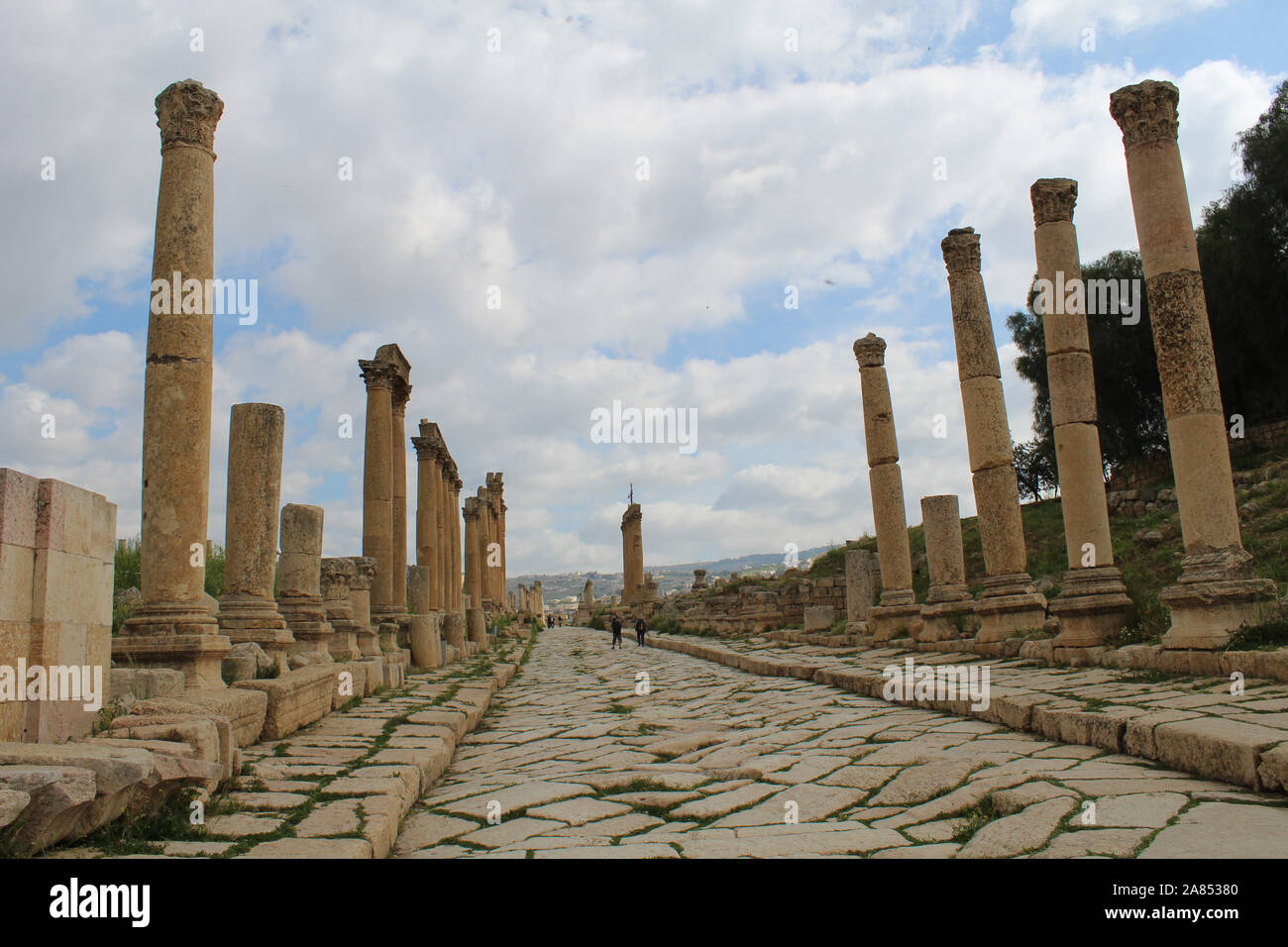 General view of Jerash in Jordan. A lone attacker has stabbed eight people, including four foreign tourists and their tour guide, at an archaeological site in northern Jordan. PA Photo. Issue date: Wednesday November 6, 2019. The incident occurred at Jerash, one of the country's top tourist destinations. See PA story JORDAN Attack. Photo credit should read: Simon Peach/PA Wire Stock Photo