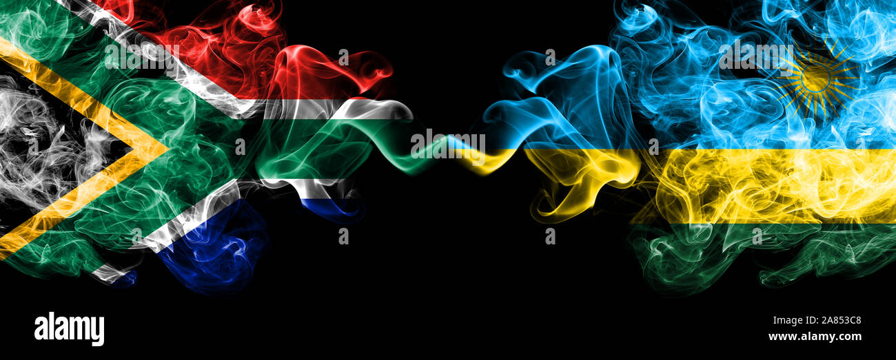 Sa Vs Rwanda South Africa vs Rwanda, Rwandan smoky mystic flags placed side by side ...
