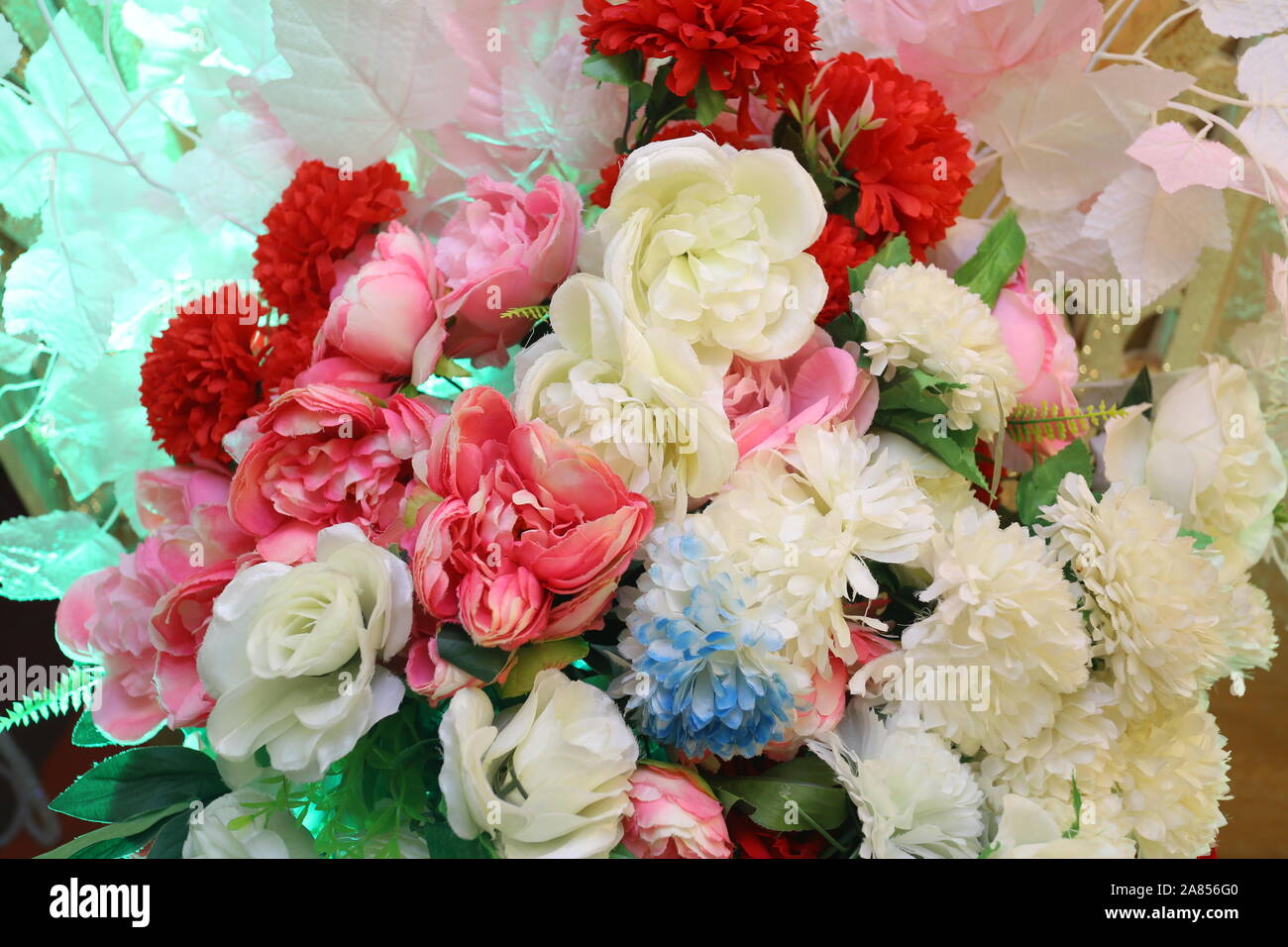 Multi Color Hand Made Paper Flower Wedding Decoration And