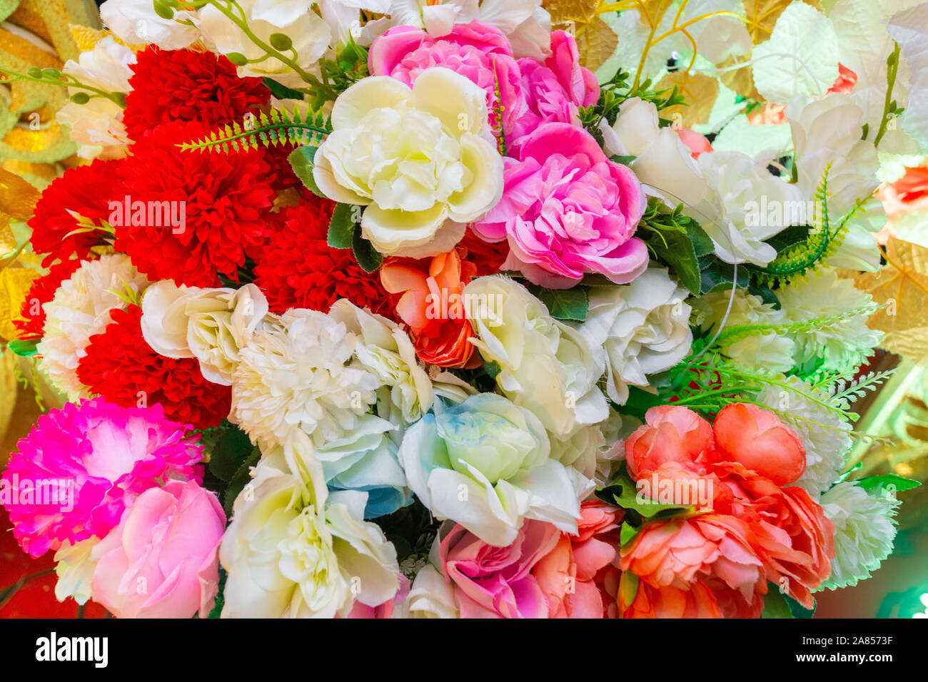 Multi Color Hand Made Paper Flower Wedding Decoration And