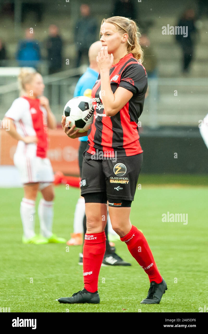 3 november 2019 Rotterdam, The Netherlands Soccer Women Eredivisie Excelsior Barendrecht v Ajax   Nidia Bos Stock Photo