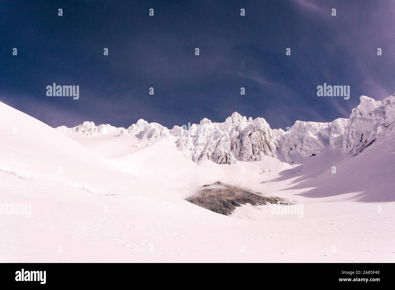 The summit of Mt. Hood in Oregon. Stock Photo