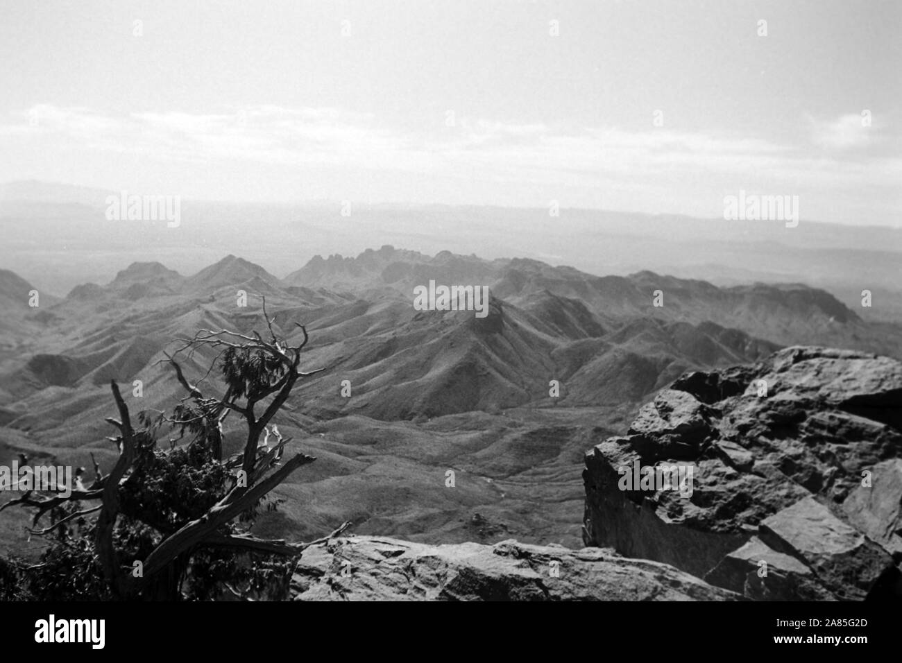 Wanderung im Big Bend Nationalpark, Texas, USA, 1950er. Hiking through Big Bend National Park, Texas, USA, 1950s. Stock Photo