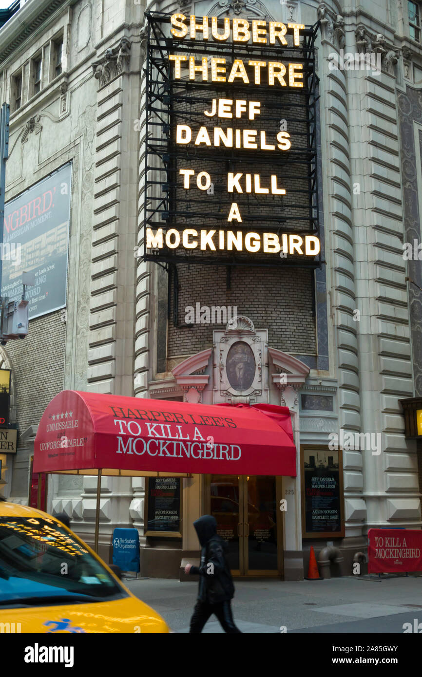 Shubert Theatre Marquee Featuring "To Kill a Mockingbird", NYC, USA