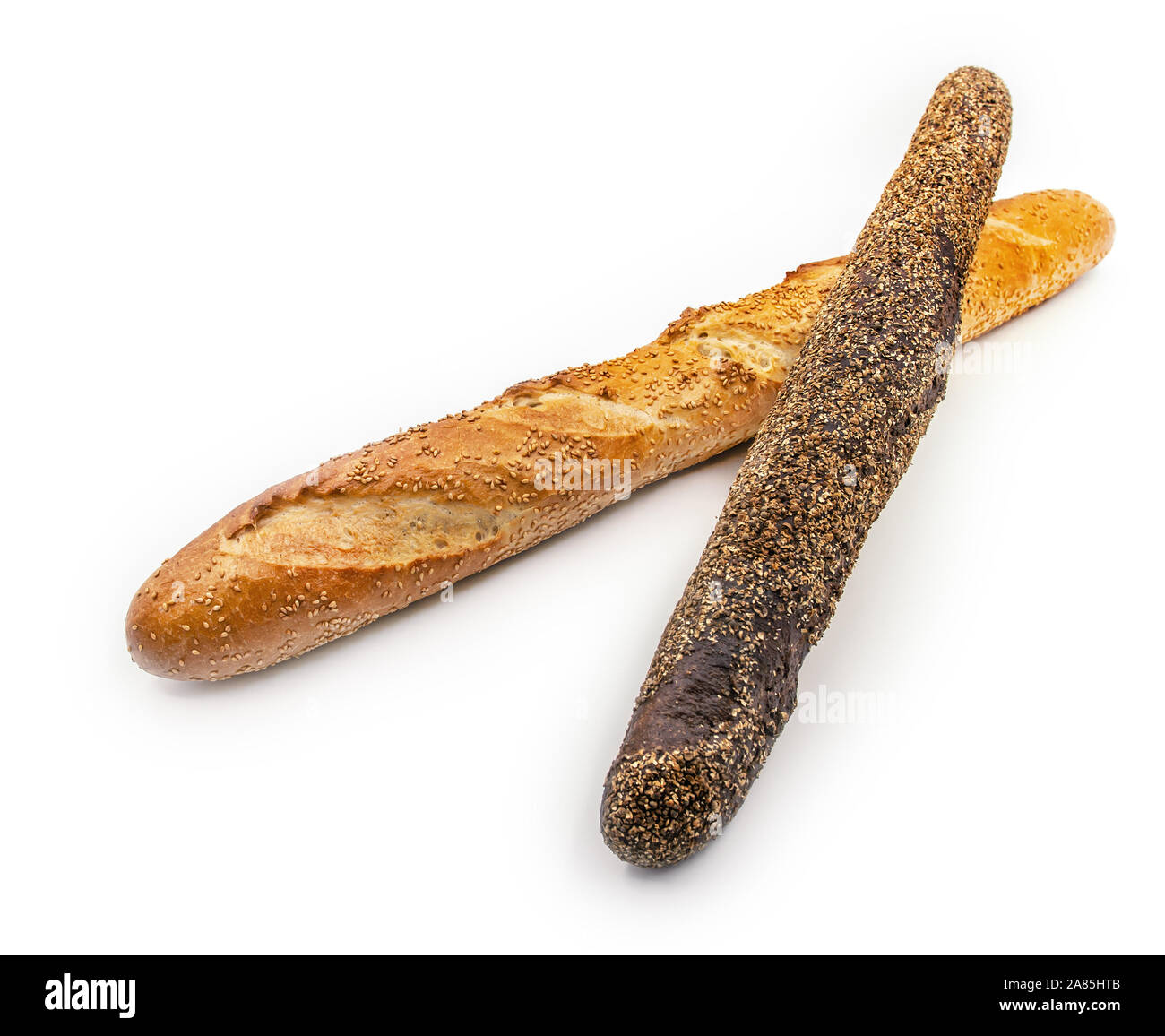 baguette breads, isolated on white Stock Photo