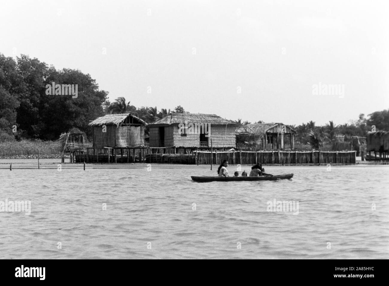 Laguna de Sinamaica am Maracaibo-See, Venezuela, 1960er. Laguna de Sinamaica at Lake Maracaibo, Venezuela, 1960s. Stock Photo