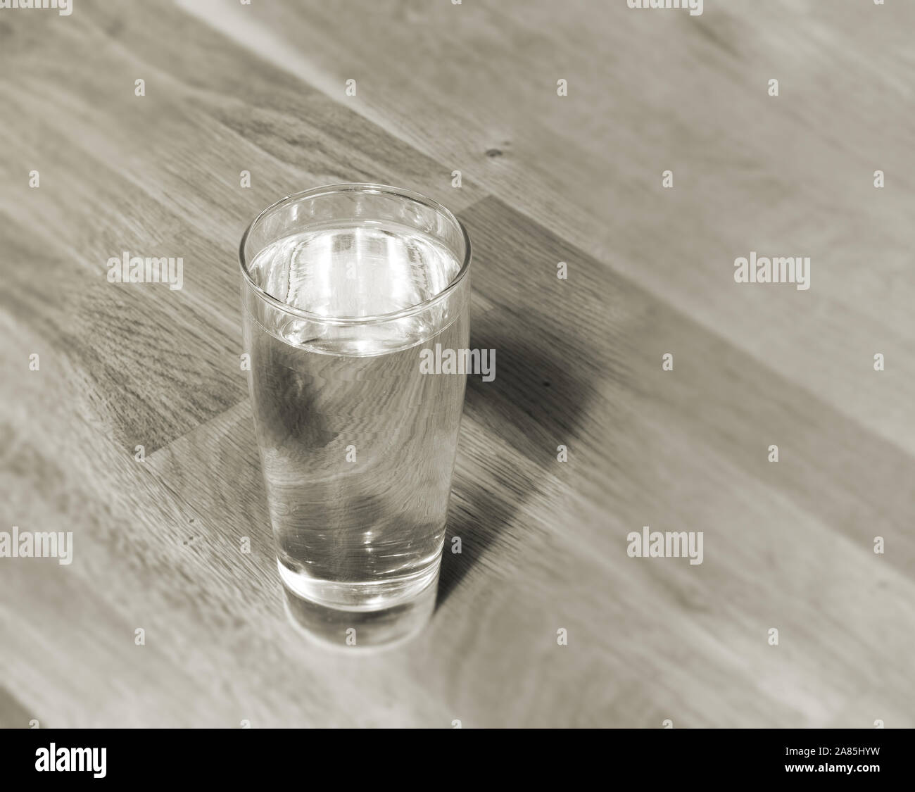 glass of water on table Stock Photo Alamy