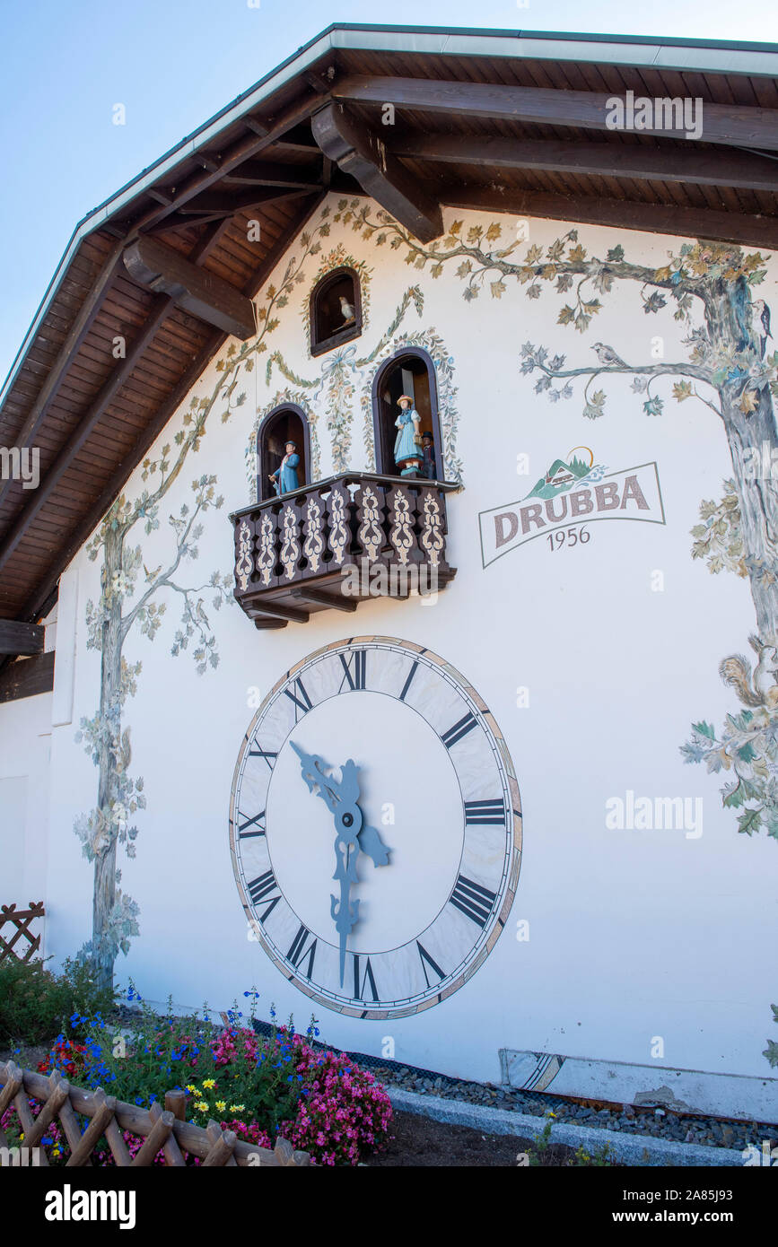 Cuckoo Clock on a wall in the small town of Lake Titisee, Black Forest