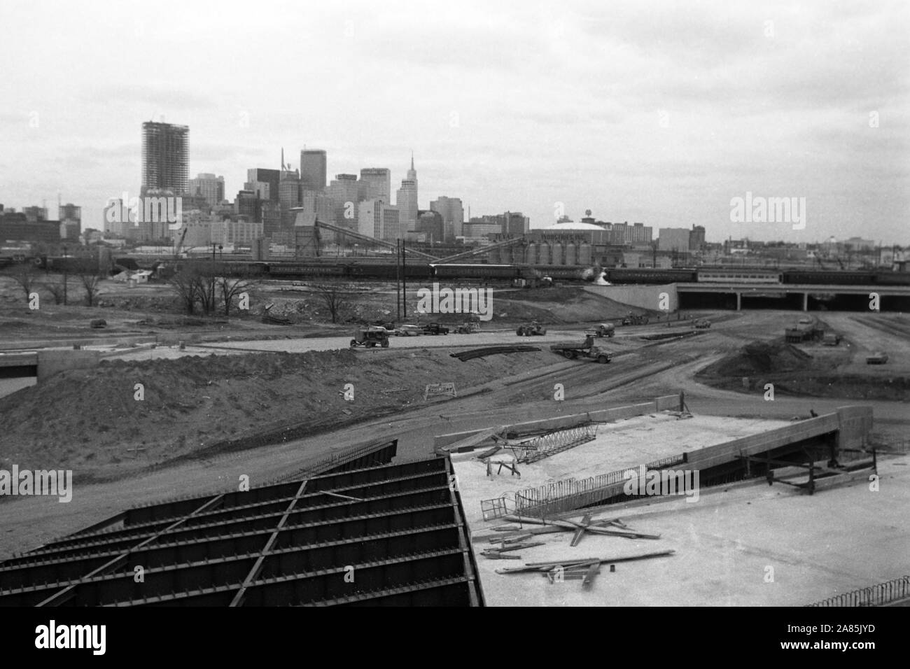 Stadtansicht von Dallas, Texas, 1960er. City view of Dallas, Texas, 1960s. Stock Photo