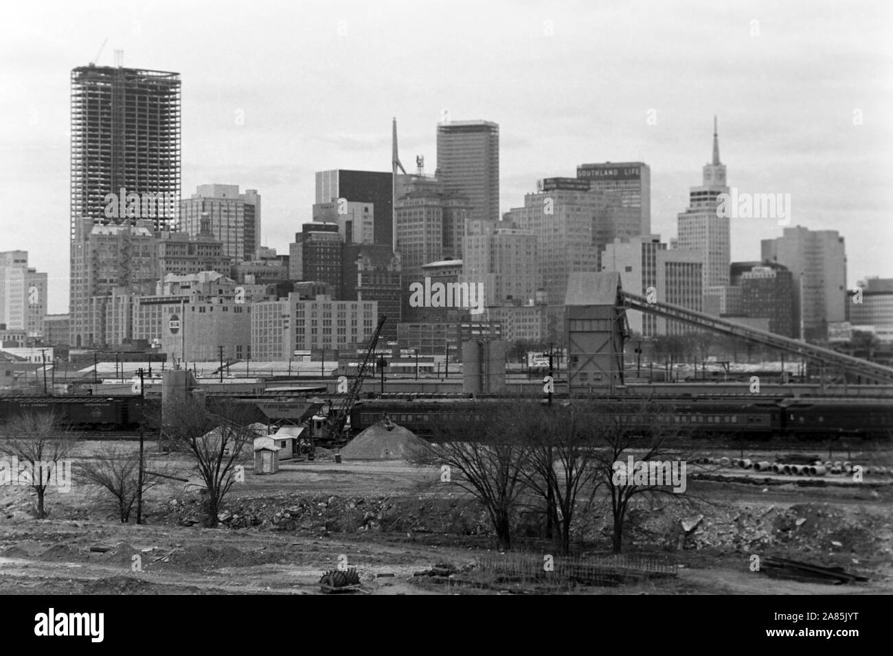 Stadtansicht von Dallas, Texas, 1960er. City view of Dallas, Texas, 1960s. Stock Photo
