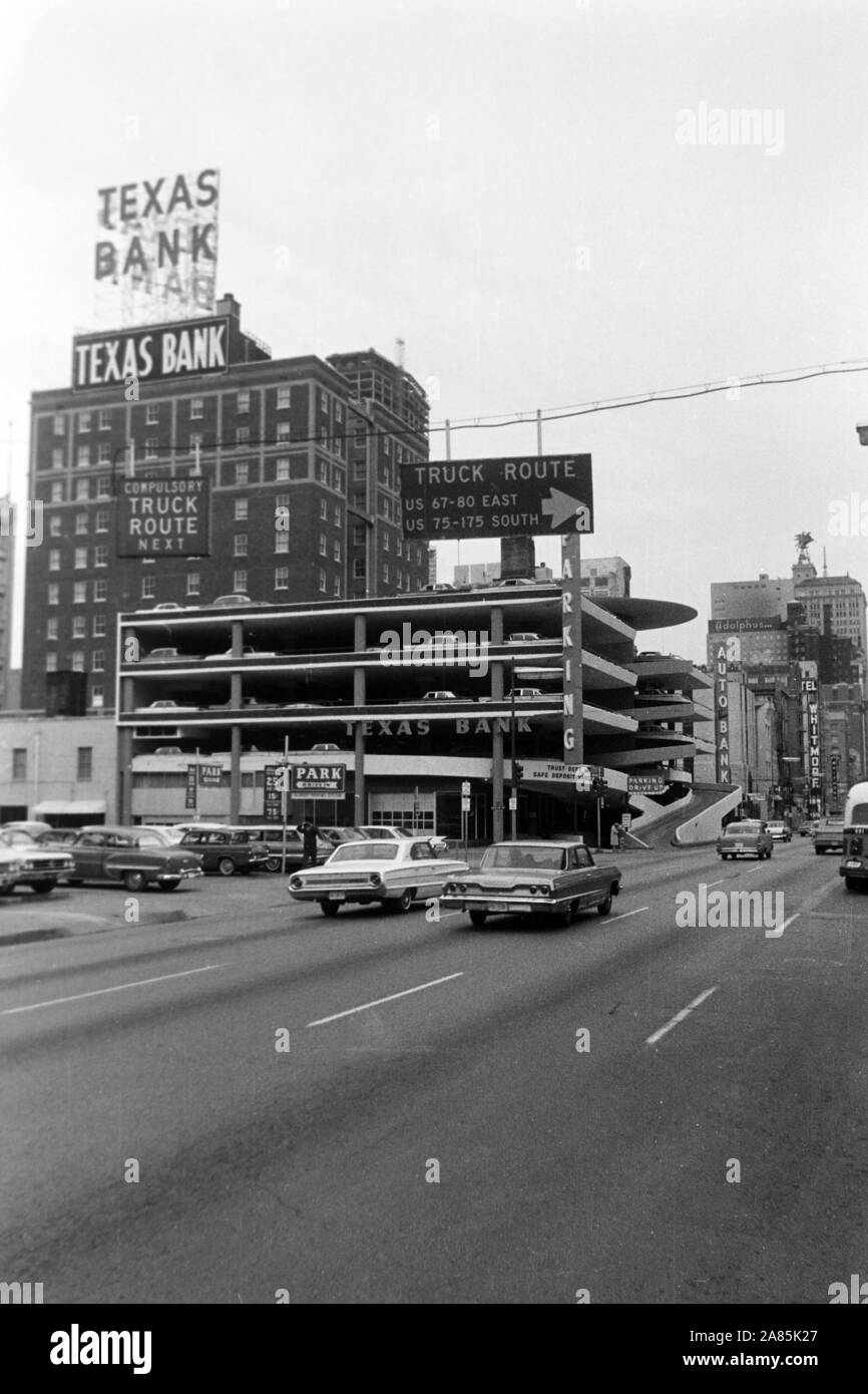 Stadtansicht von Dallas, Texas, 1960er. City view of Dallas, Texas