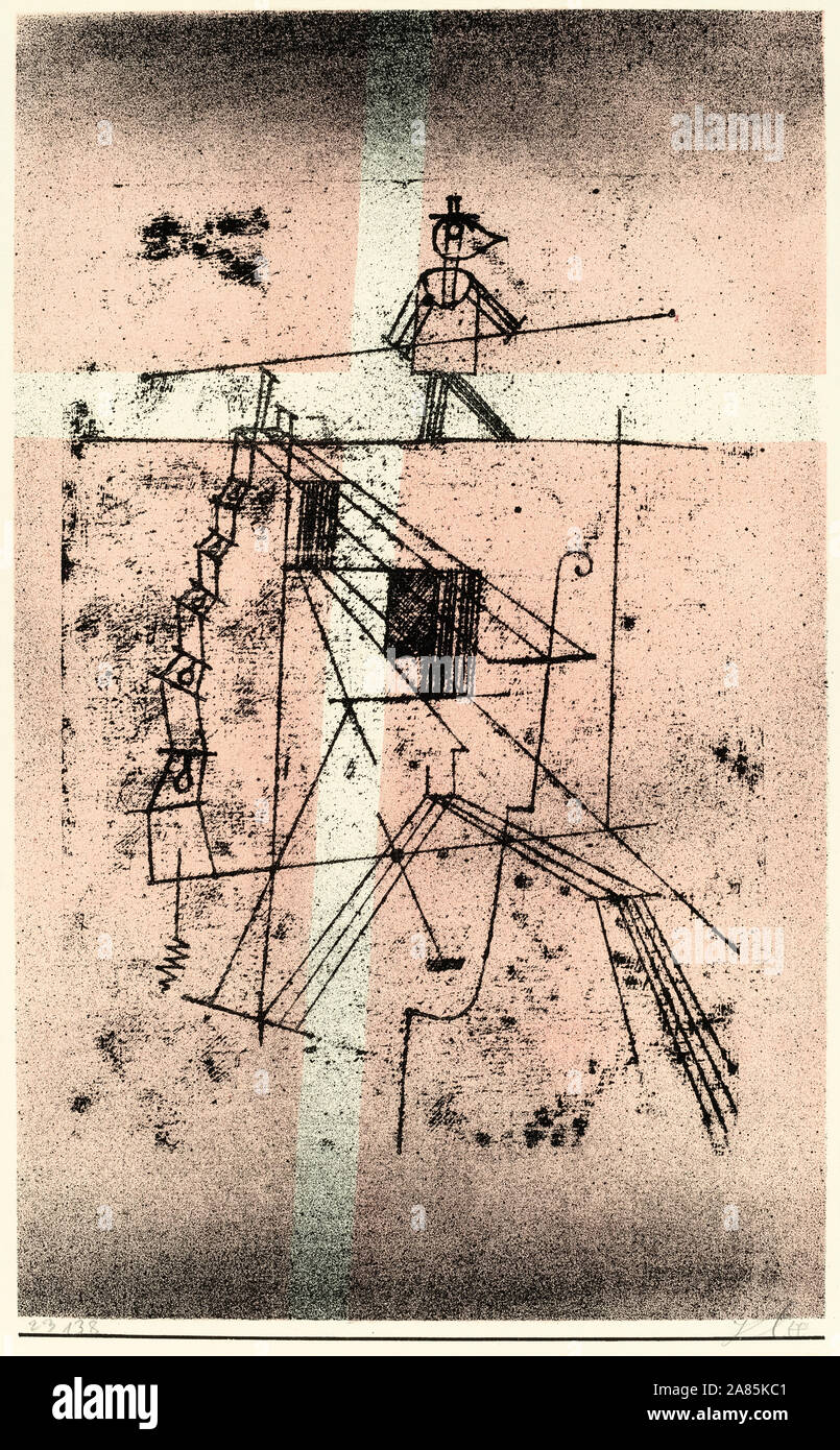 Paul Klee, The Tight Rope Walker, (Seiltänzer), print, 1923 Stock Photo