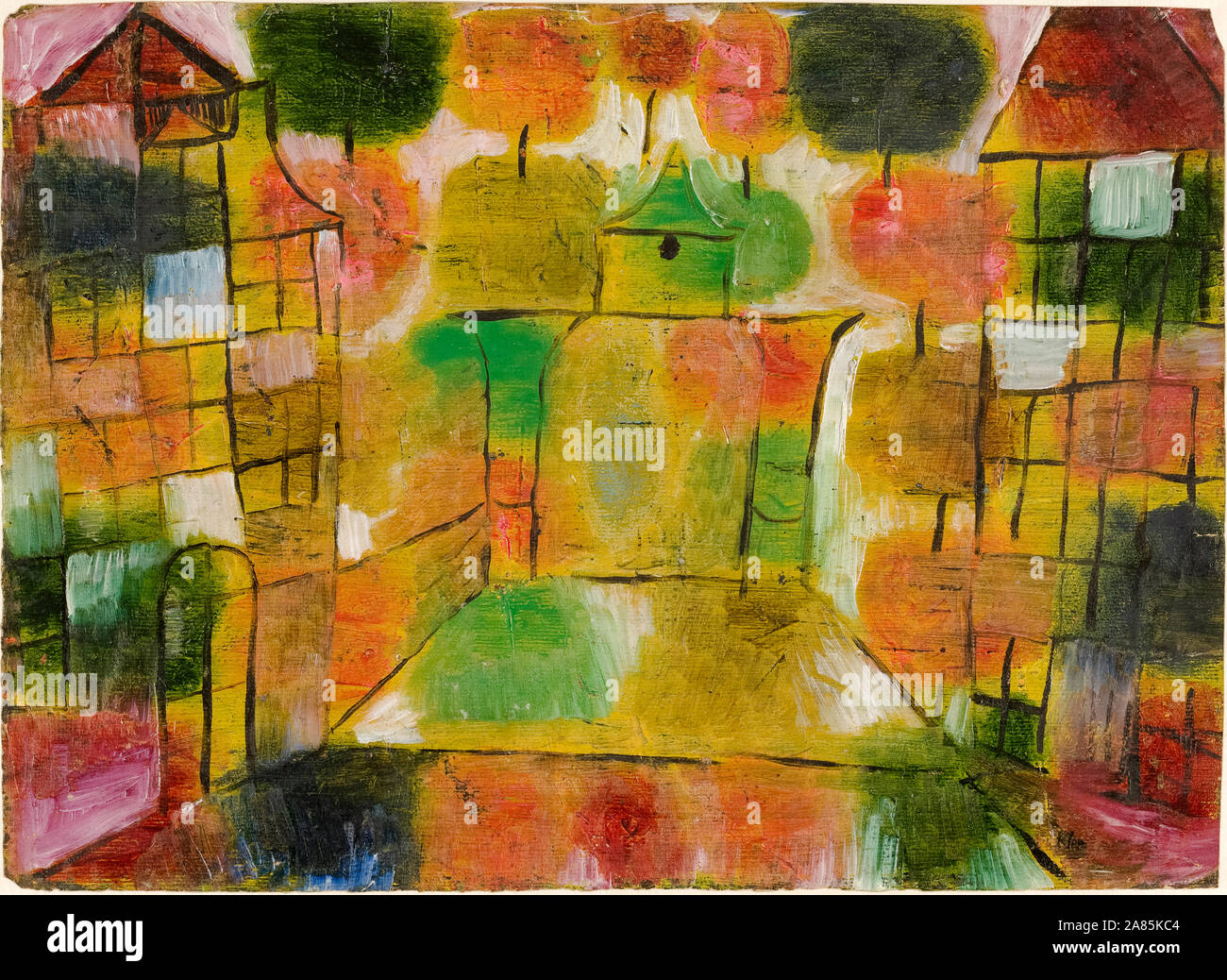 Paul Klee, abstract painting, Baum und Architektur-Rhythmen, (Tree and Architecture-Rhythms), 1920 Stock Photo