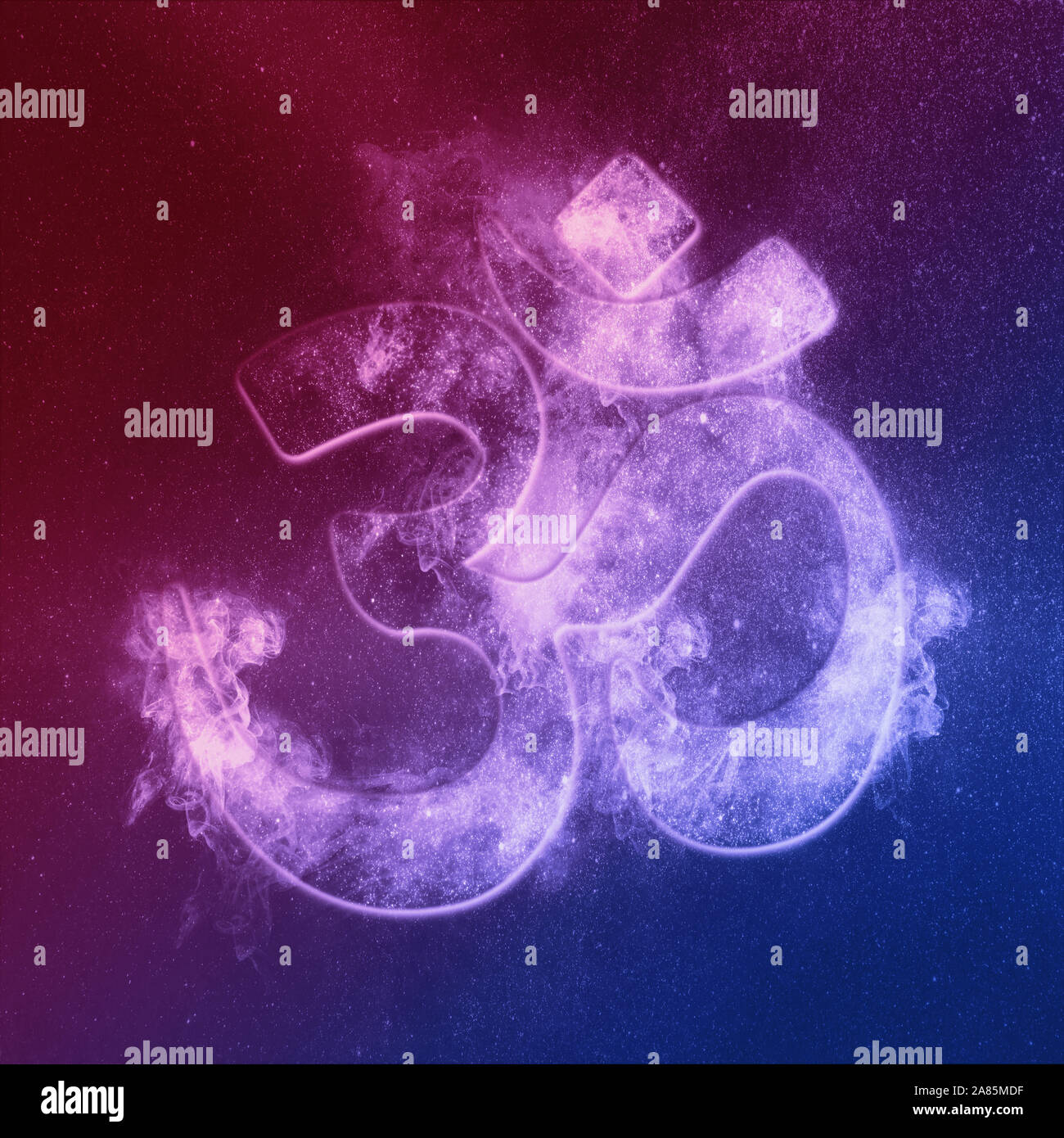 Om Aum Symbol Red Background High Resolution Stock Photography And Images Alamy