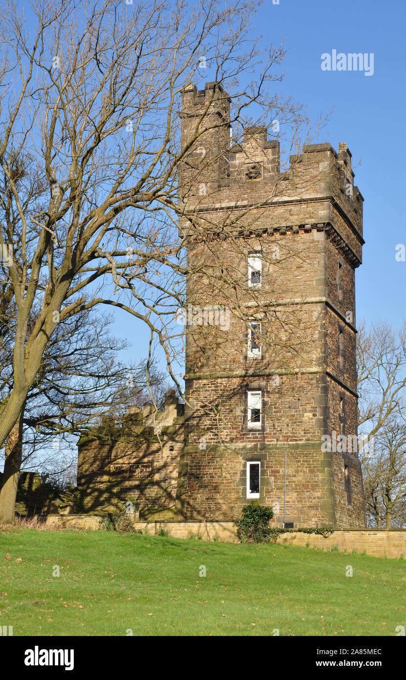 Steeton Tower folly, West Yorkshire Stock Photo Alamy
