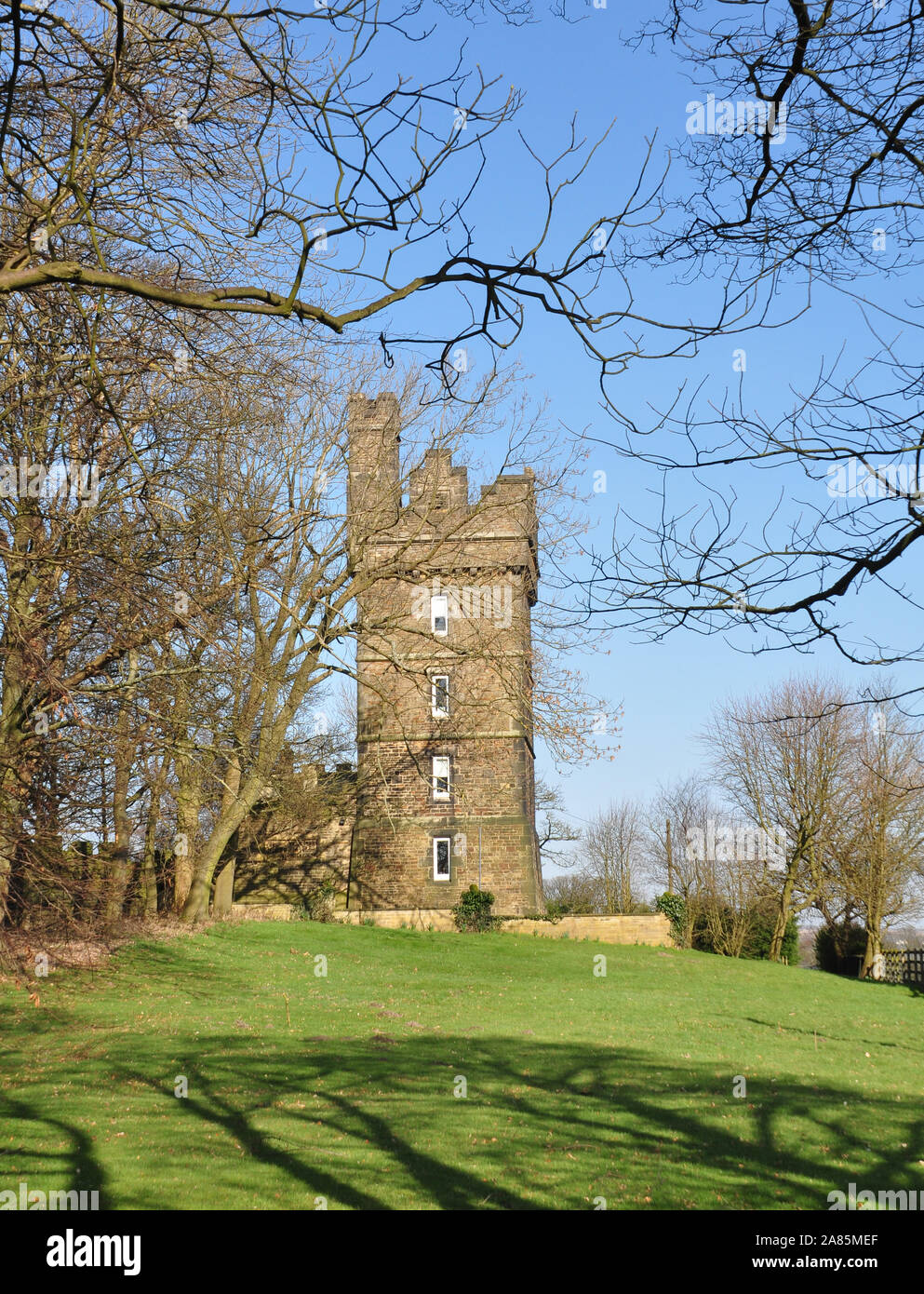 Steeton Tower folly, West Yorkshire Stock Photo Alamy