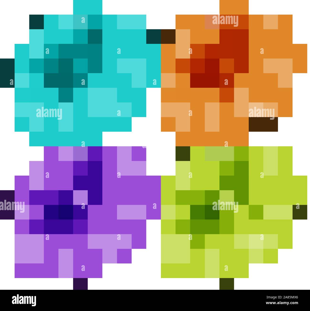 Isolated set of flowers illustration Stock Vector Image & Art - Alamy