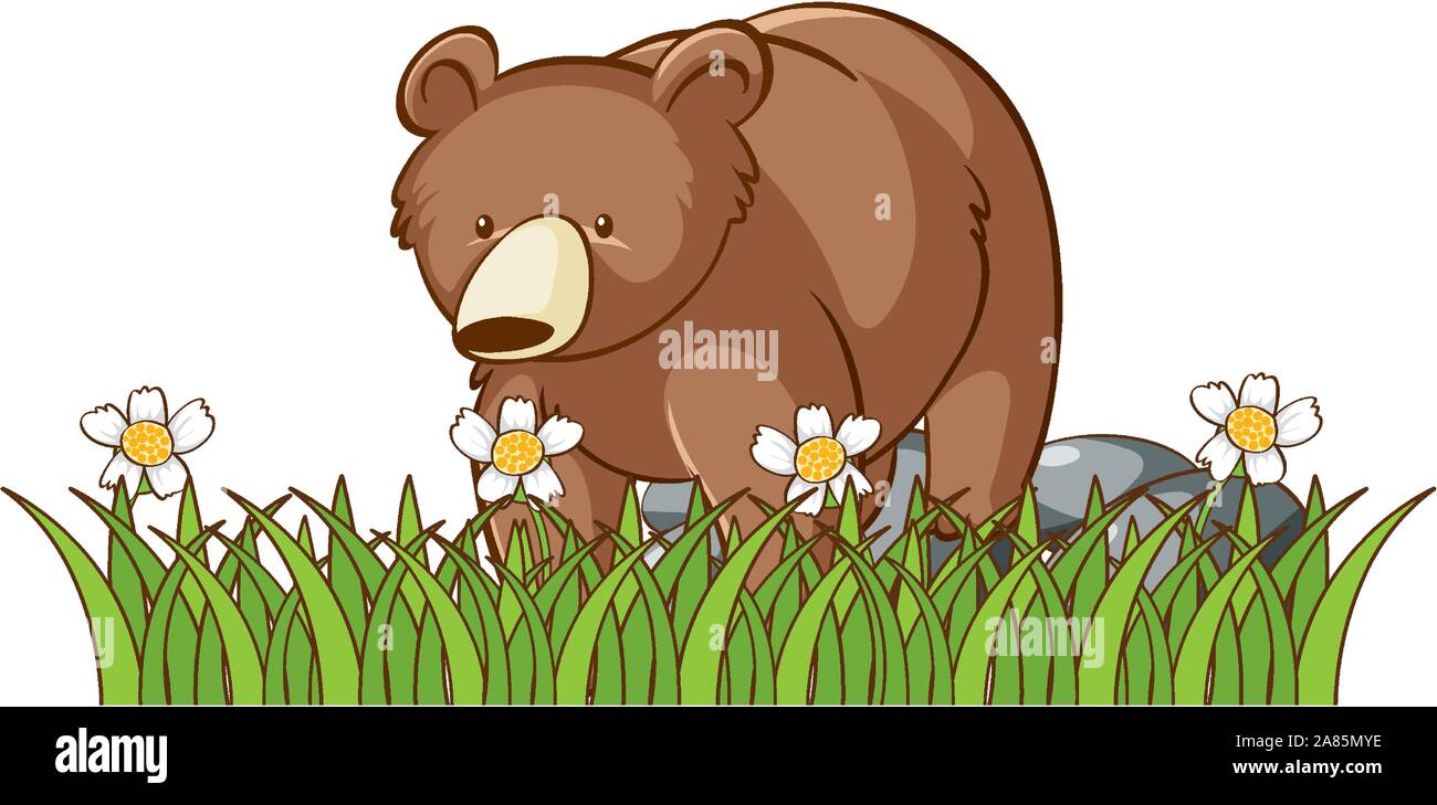 Isolated picture of grizzly bear illustration Stock Vector Image & Art ...